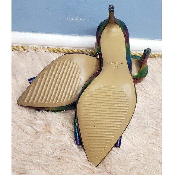 BETSEY JOHNSON RAINBOW POINTED TOE BOW HEELS -VARIETY - Picture 4 of 6